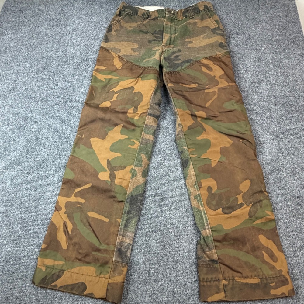 VTG RedHead Men 32x30 Camo Hunting Pants Woodland Canvas Reinforced Straight Leg